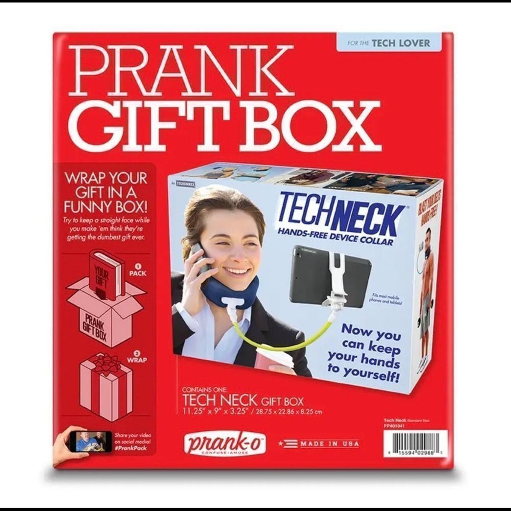 Prank Pack Funny Gag Joke Gift Box Tech Neck